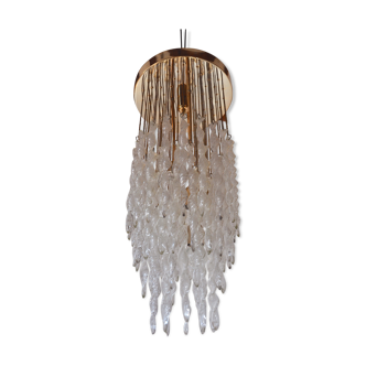 Chandelier cascade 70 peaks Murano crystals