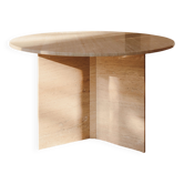 Table à manger ronde en travertin