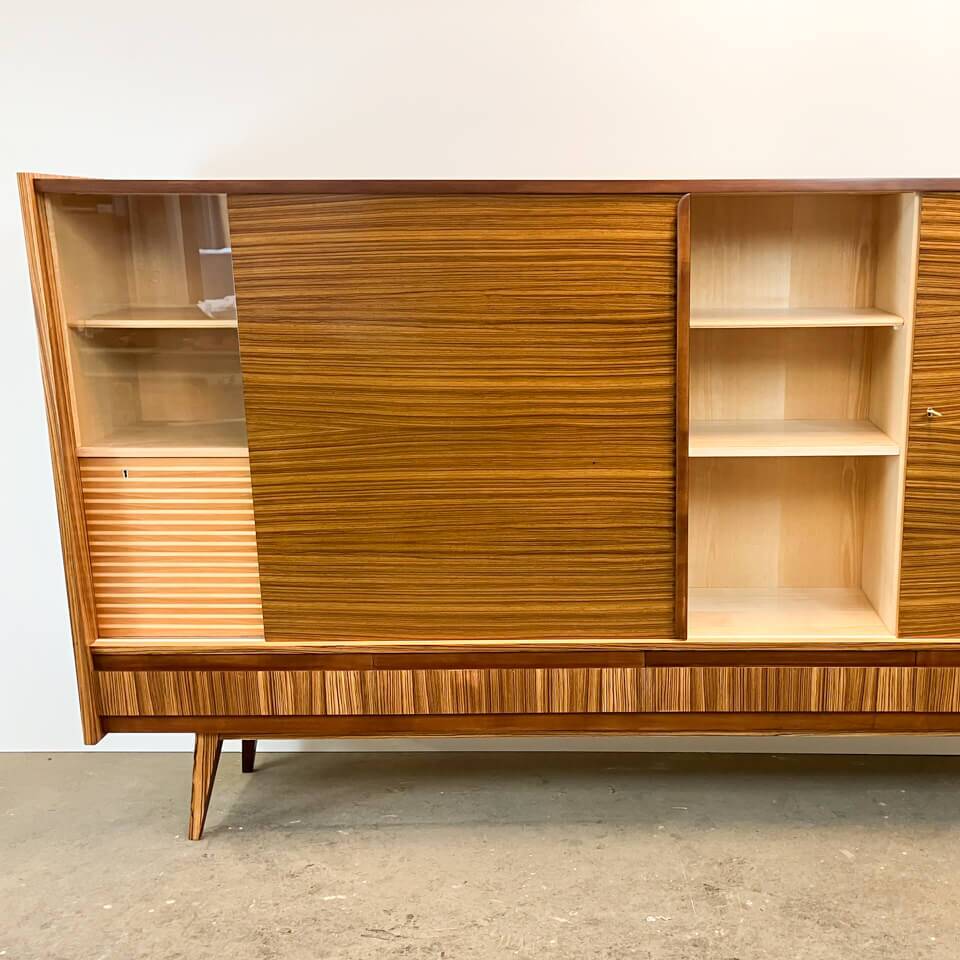 Multifunctional vintage highboard, rosewood, 60s