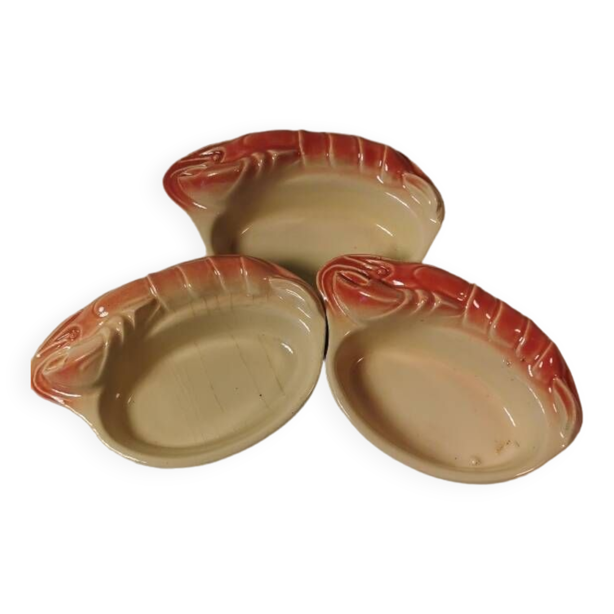 Set of 3 langoustine / lobster ramekins Charles Amand