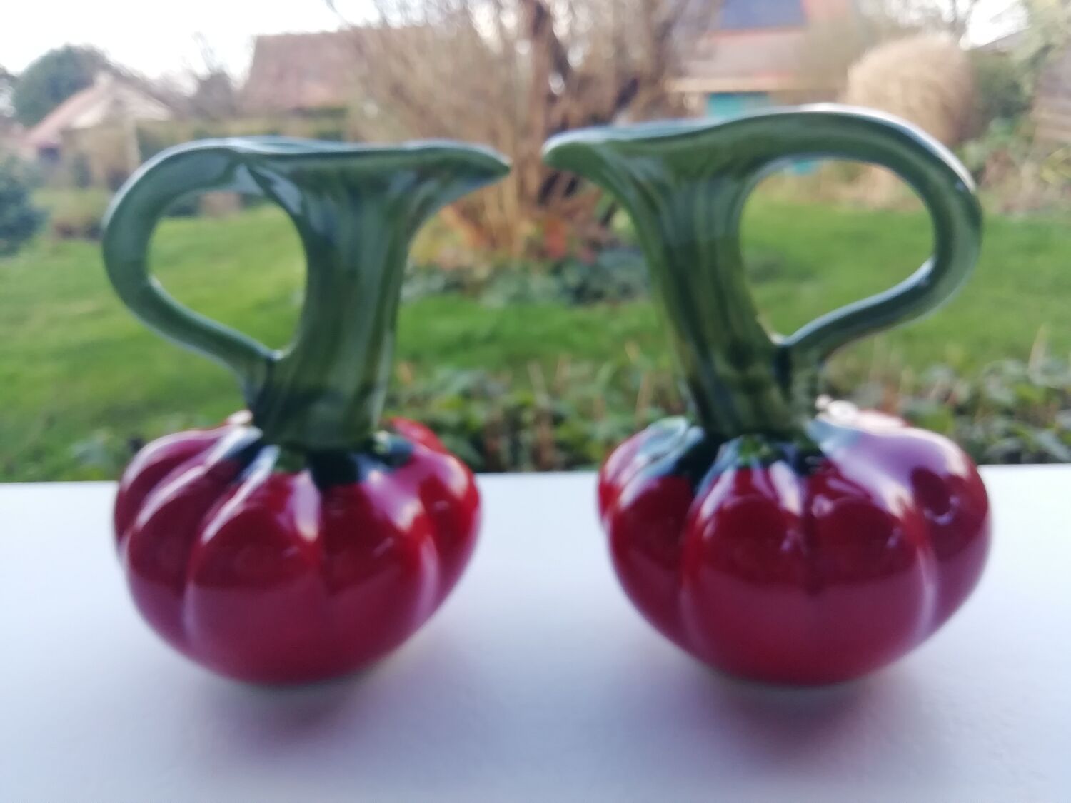 Pair of pitchers slurry tomatoes