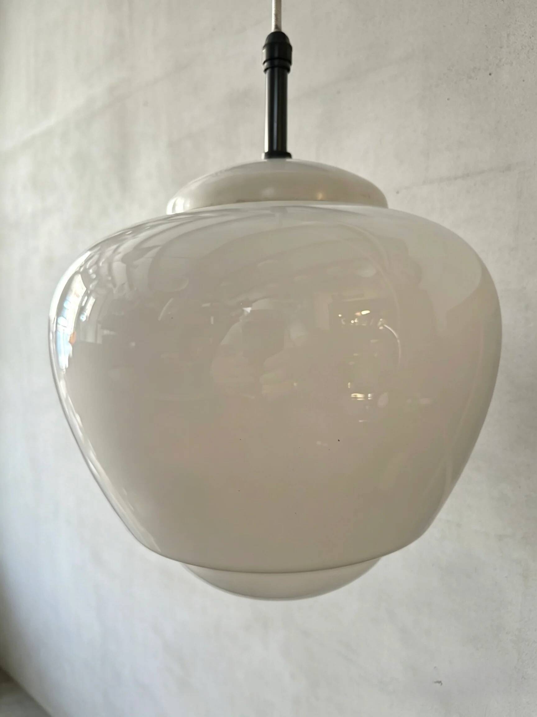 1960s Czech opaline pendant light by Napako