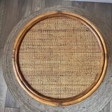 Vintage Rattan Tripod Coffee Table