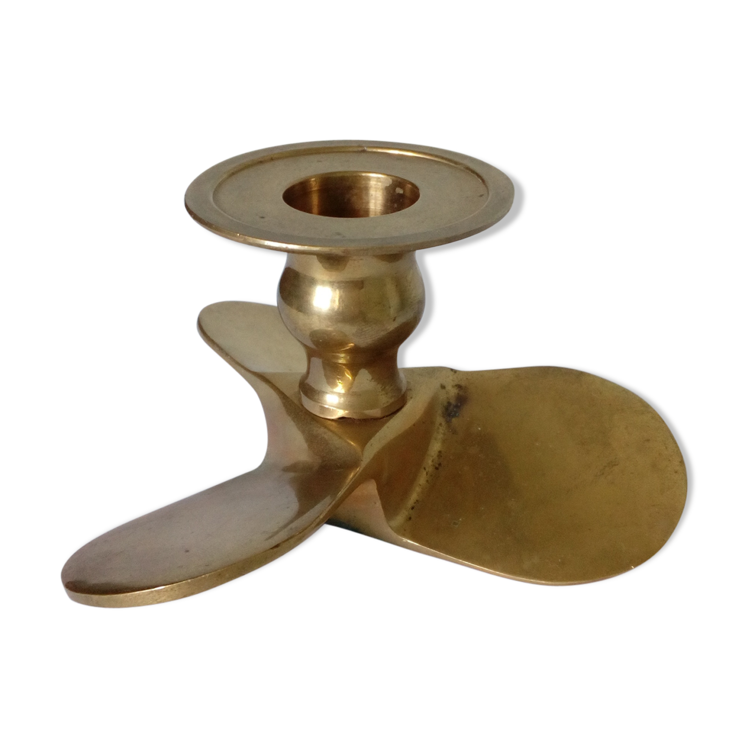 Boat brass propeller candlestick