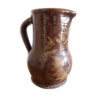 Glazed terracotta pitcher