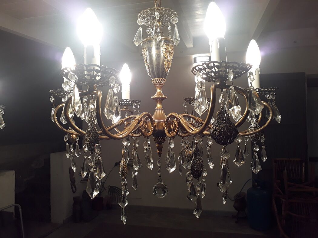 Pair of vintage italian chandeliers