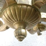 Lustre ancien en cuivre et laiton