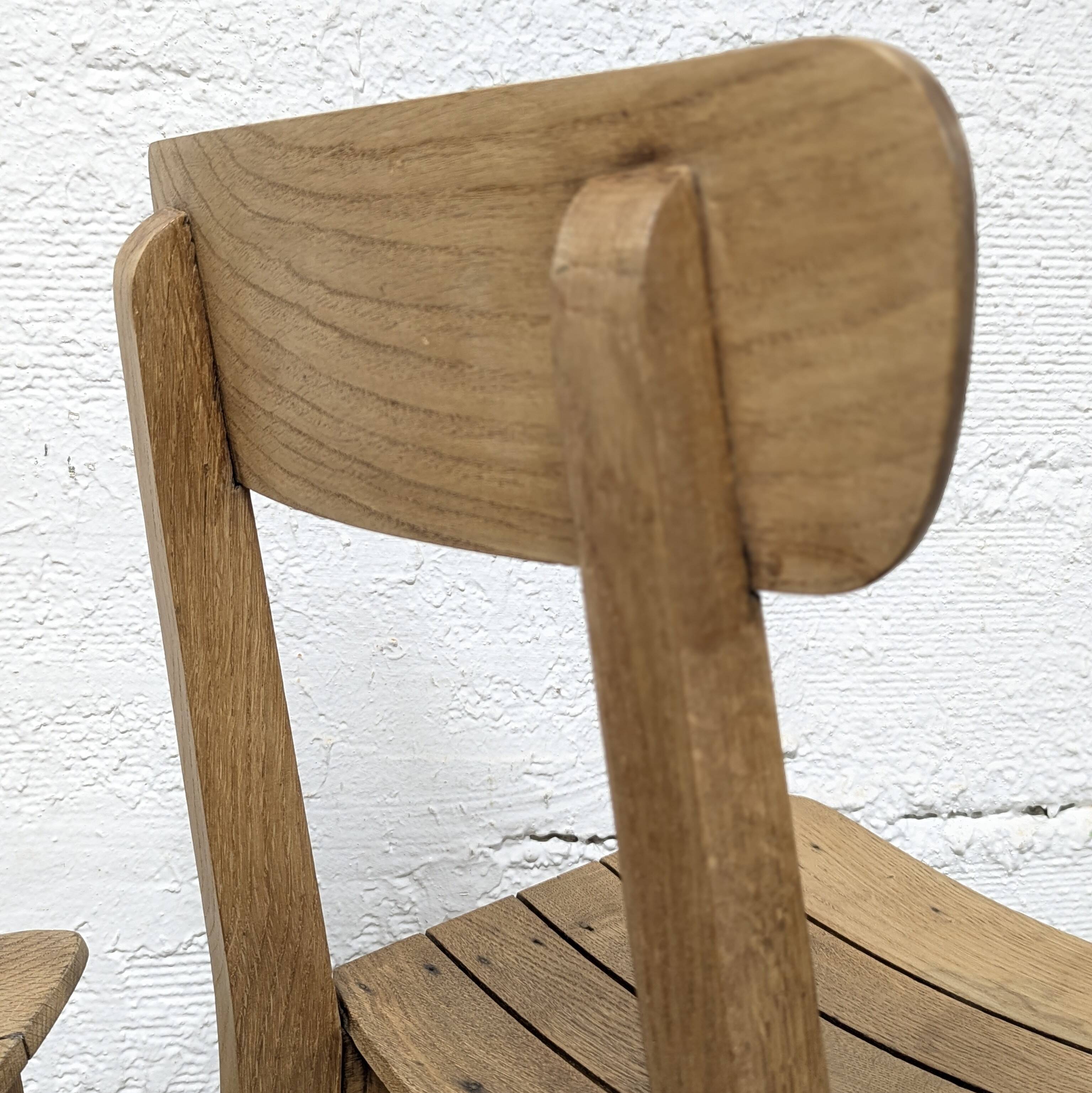Pair of oak chairs
