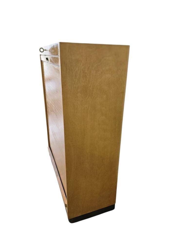 Vintage wooden filing cabinet / roller shutter cabinet