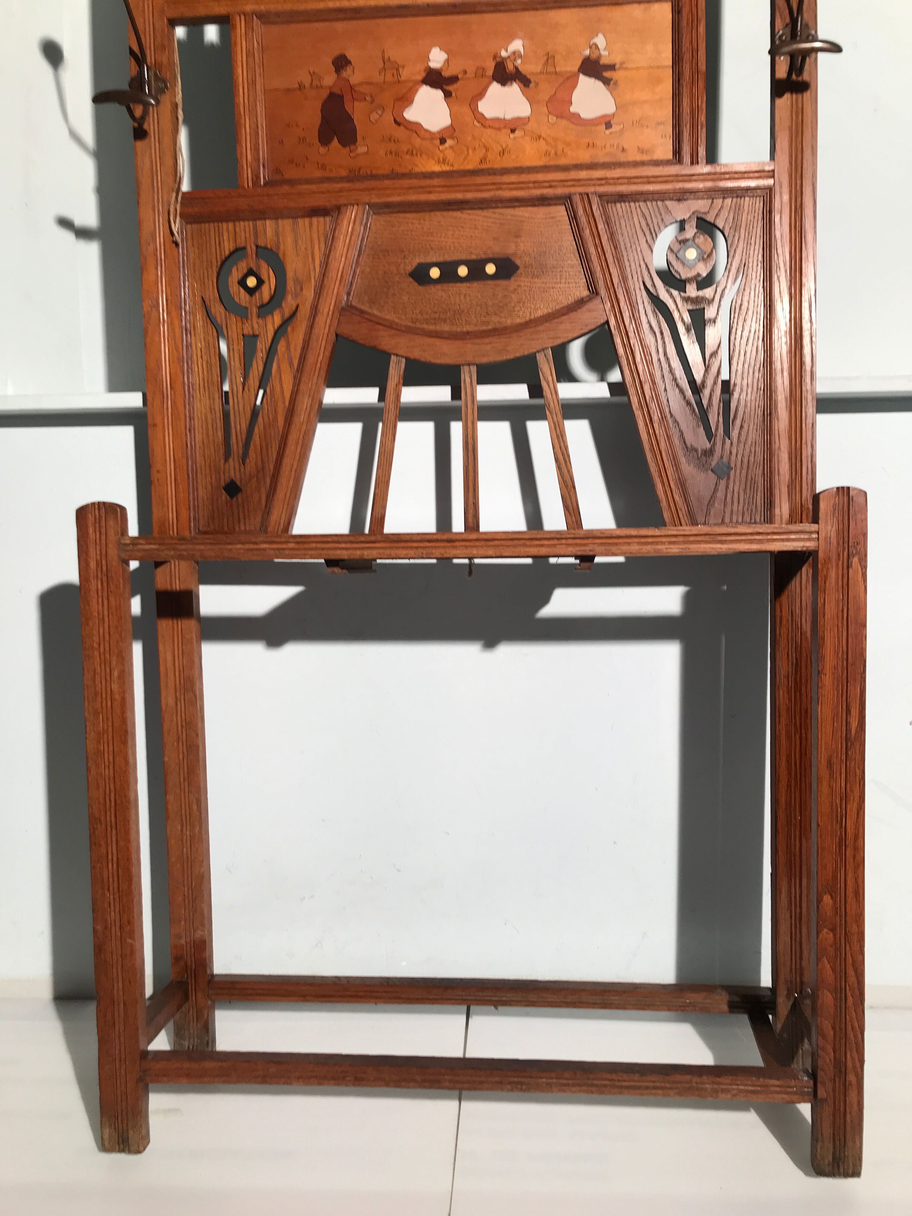 Vintage wardrobe coat rack