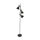 Lampadaire allemand en chrome 1970 3 lampes