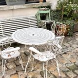 White cast iron garden armchair n°3