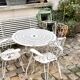White cast iron garden chair no. 3