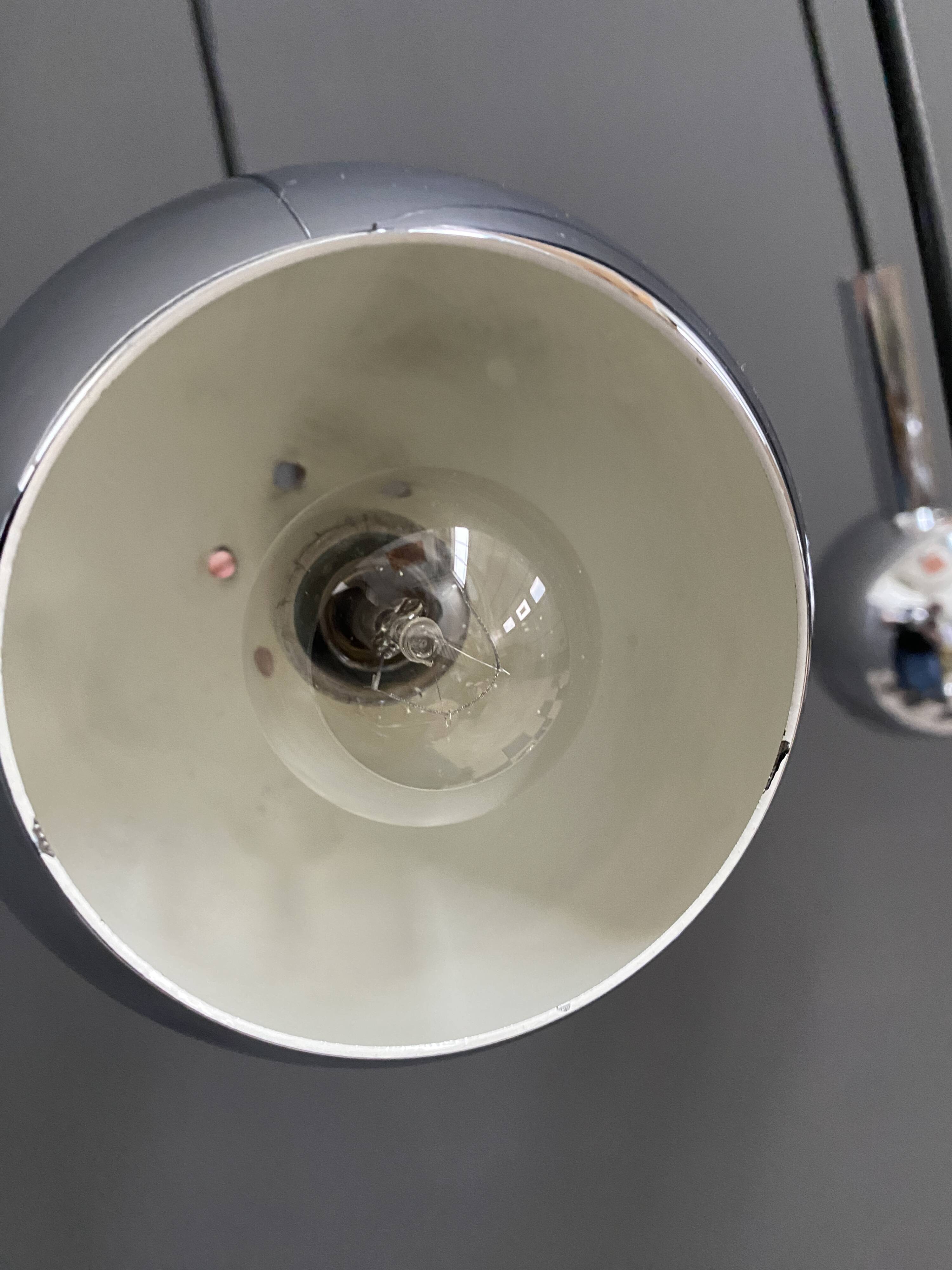 chrome 6 ball sphere lamp 1960s