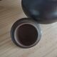 Vintage brown glazed earthenware teapot by Jean Dubost