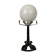 Lampe art nouveau art déco en fer forgé globe blanc