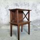 Oak bedside table with crossbars
