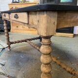 Louis XIII style table in raw oak