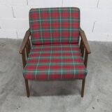 Scandinavian teak armchair, 1960s, Scottish style, collapsible