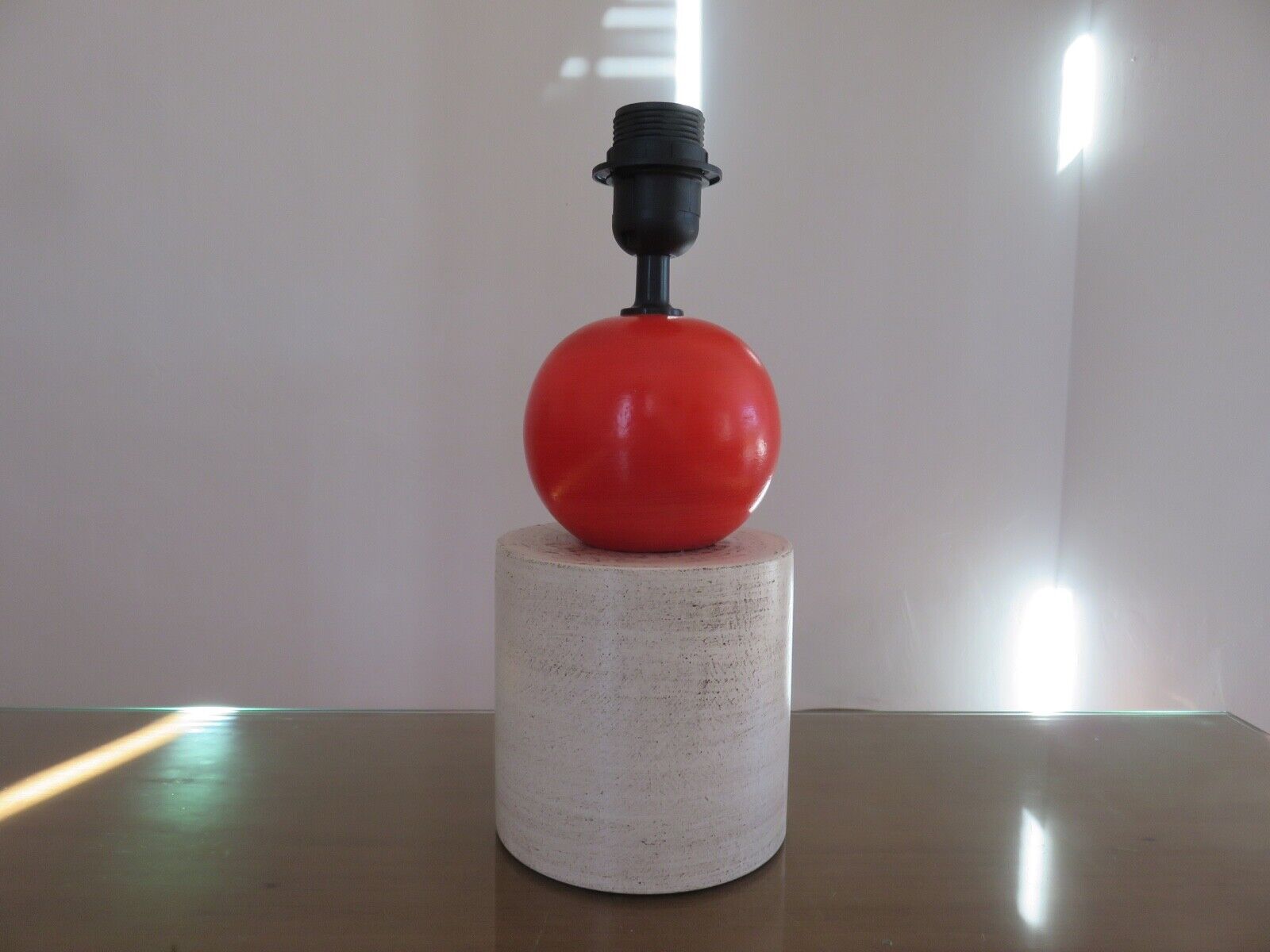 Paire de pieds de lampes en céramique années 80