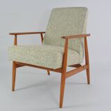 Fox armchair mottled beige green