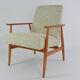 Fox armchair mottled beige green