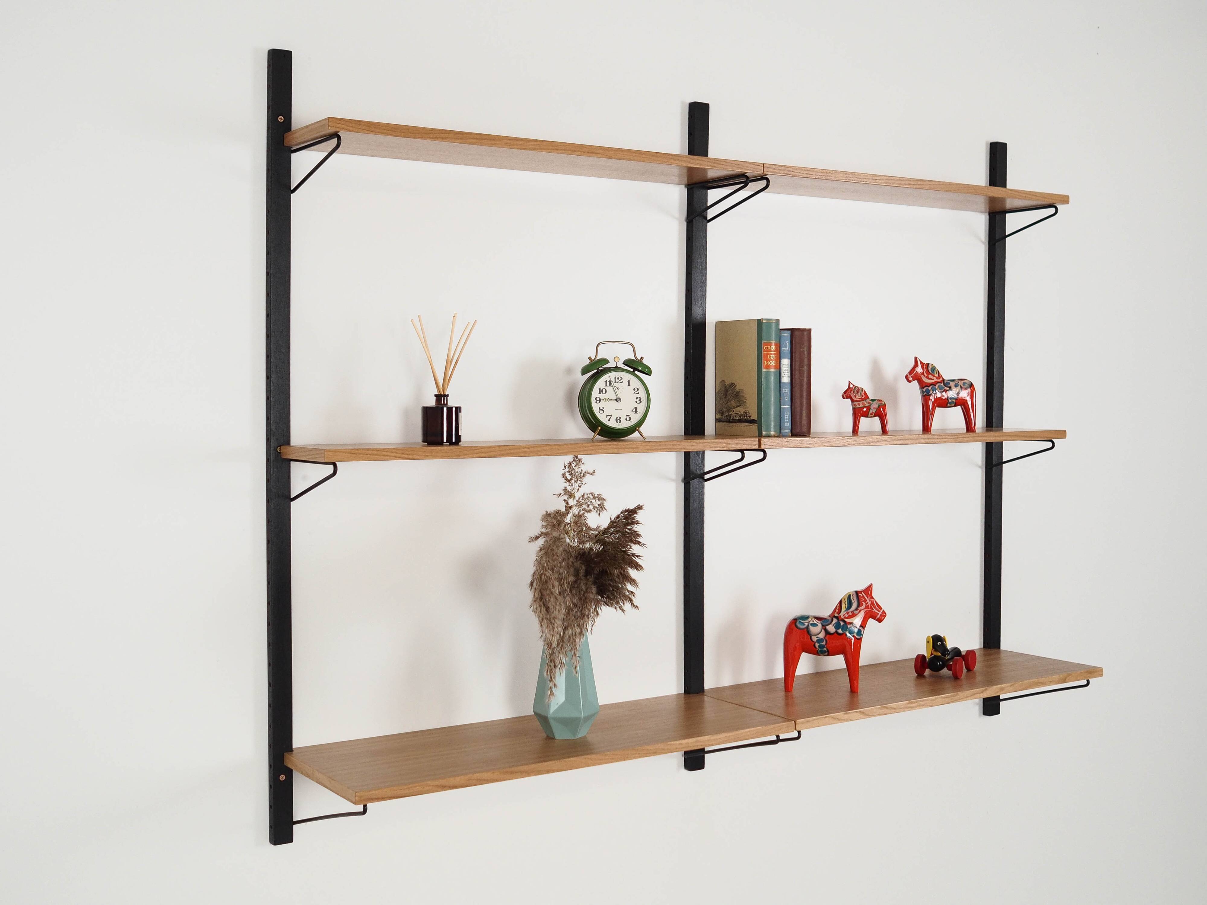 Oak shelving unit, Danish design, 1970s, production: Denmark