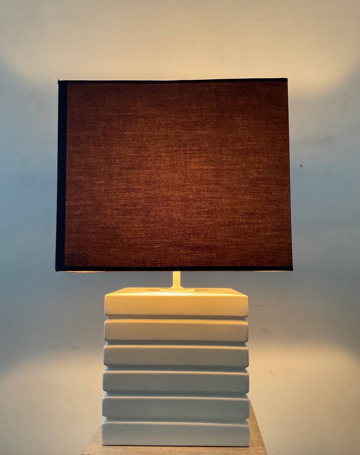 Vintage porcelain lamp from the 70s