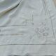 old sheet flowers embroidered hand linen canvas ecru large returns 220 x 285 cm