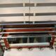 Art Deco wall rack - wood and chrome - vintage
