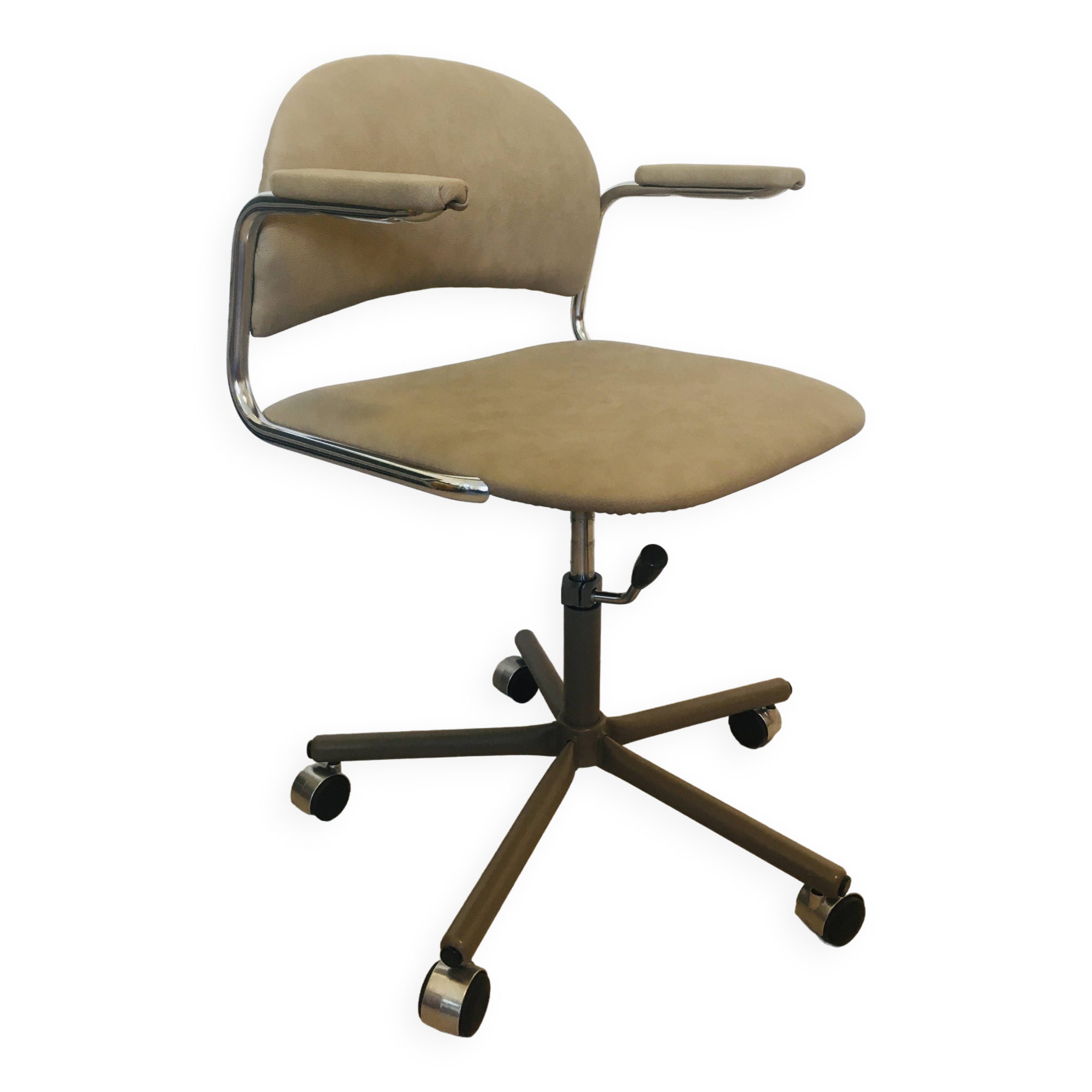 Vintage Biege Office Arm Chair from Kovona Model K-107, Czechoslovakia 1970’s