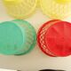 Set of 4 vintage plastic pot covers - model "SYLA"