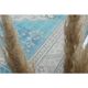 1960s Vintage Persian Handmade Wool Cotton Turquoise Area Rug 293x378