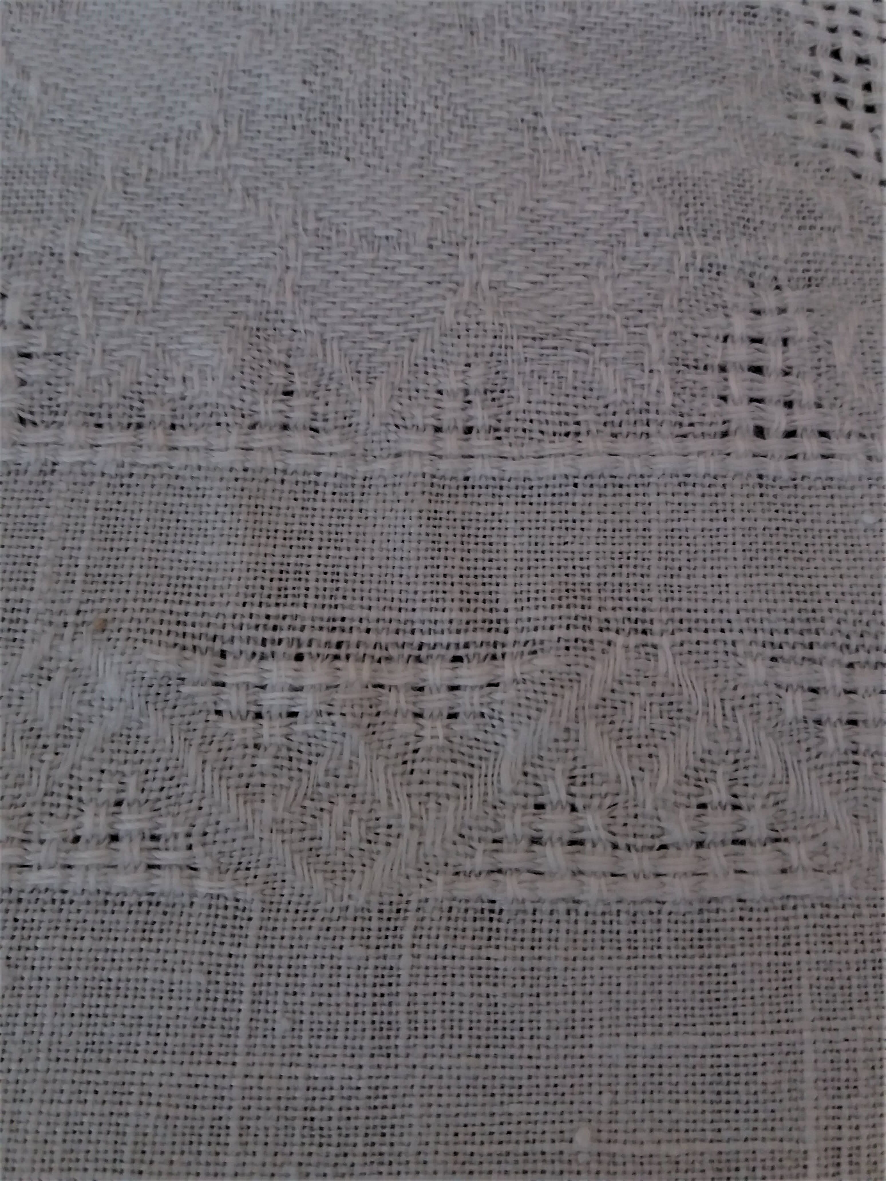 Series of six hand embroidered YG monogrammed YG linen table towels