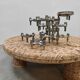 HKliving round design rattan coffee table