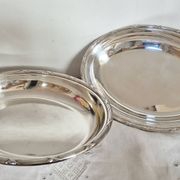 Oval silver-plated metal dishes, Dublin, serving dish, vegetable dish