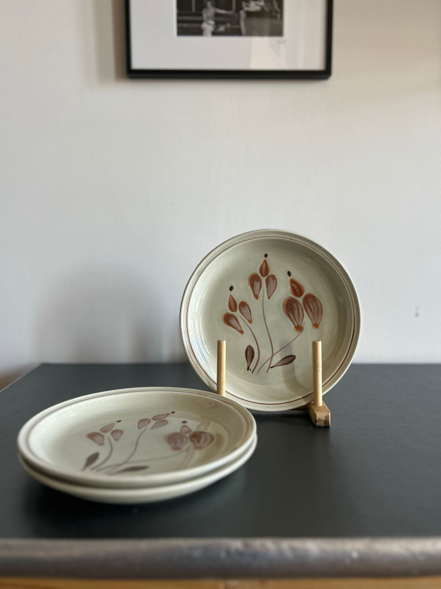 Assiettes en grès mat