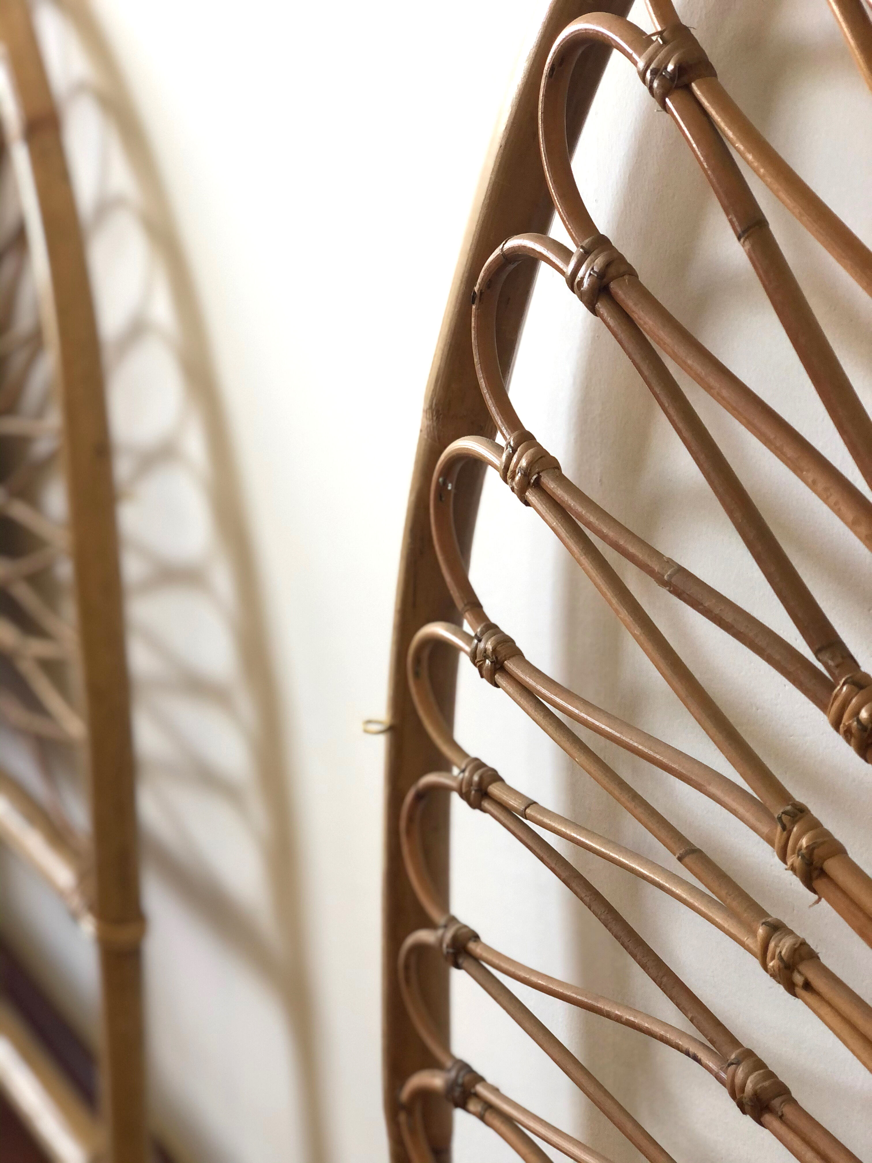 Rattan bed headboard - bamboo