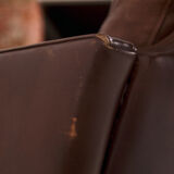 Three-seater leather sofa