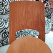 Pair of Scandinavian chairs with round seats, 1950s