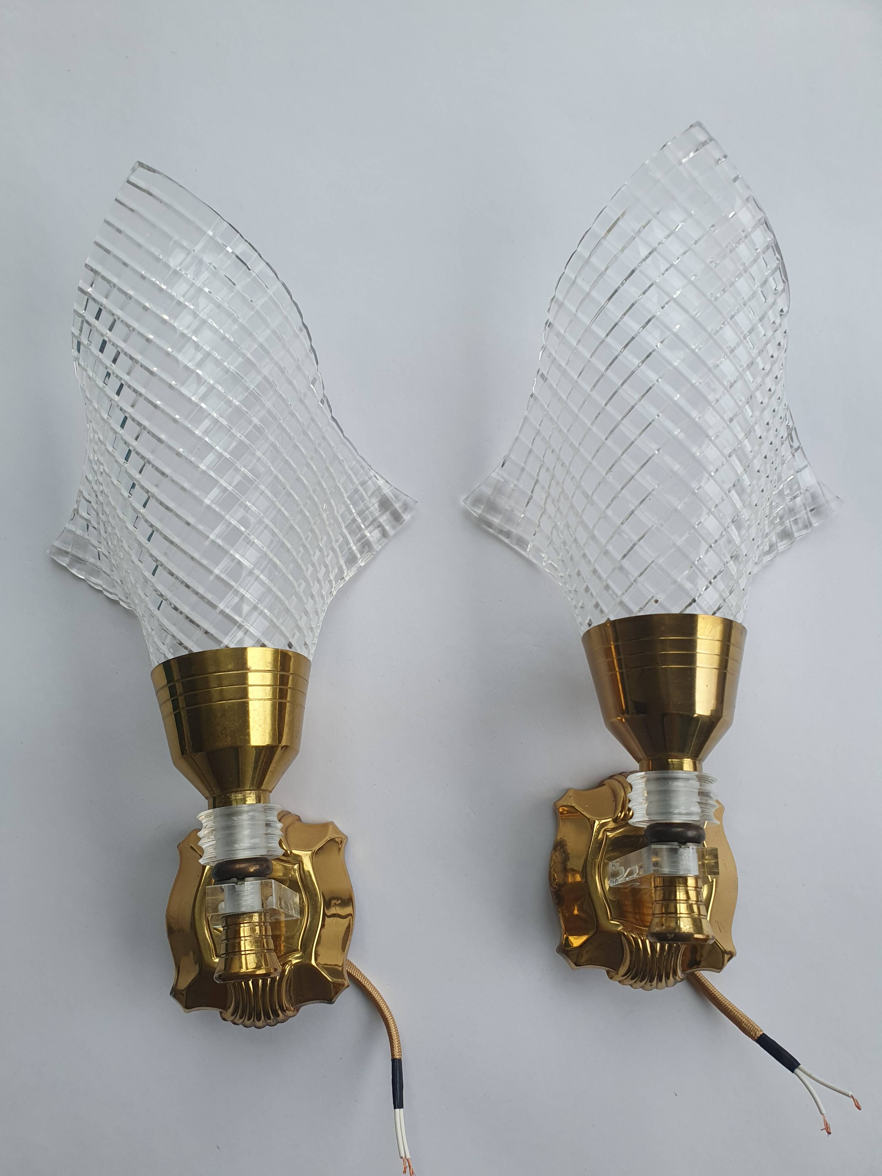 Pair of 50s rockabilly wall lights