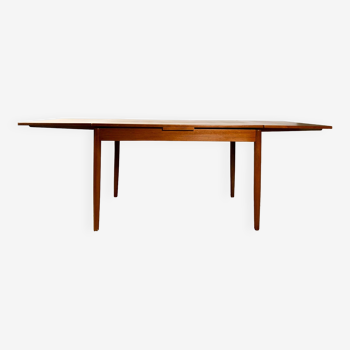 Scandinavian Extending Dining Table From The 1960s, In Teak Veneer.