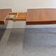 Scandinavian extendable round teak table, 50s-60s