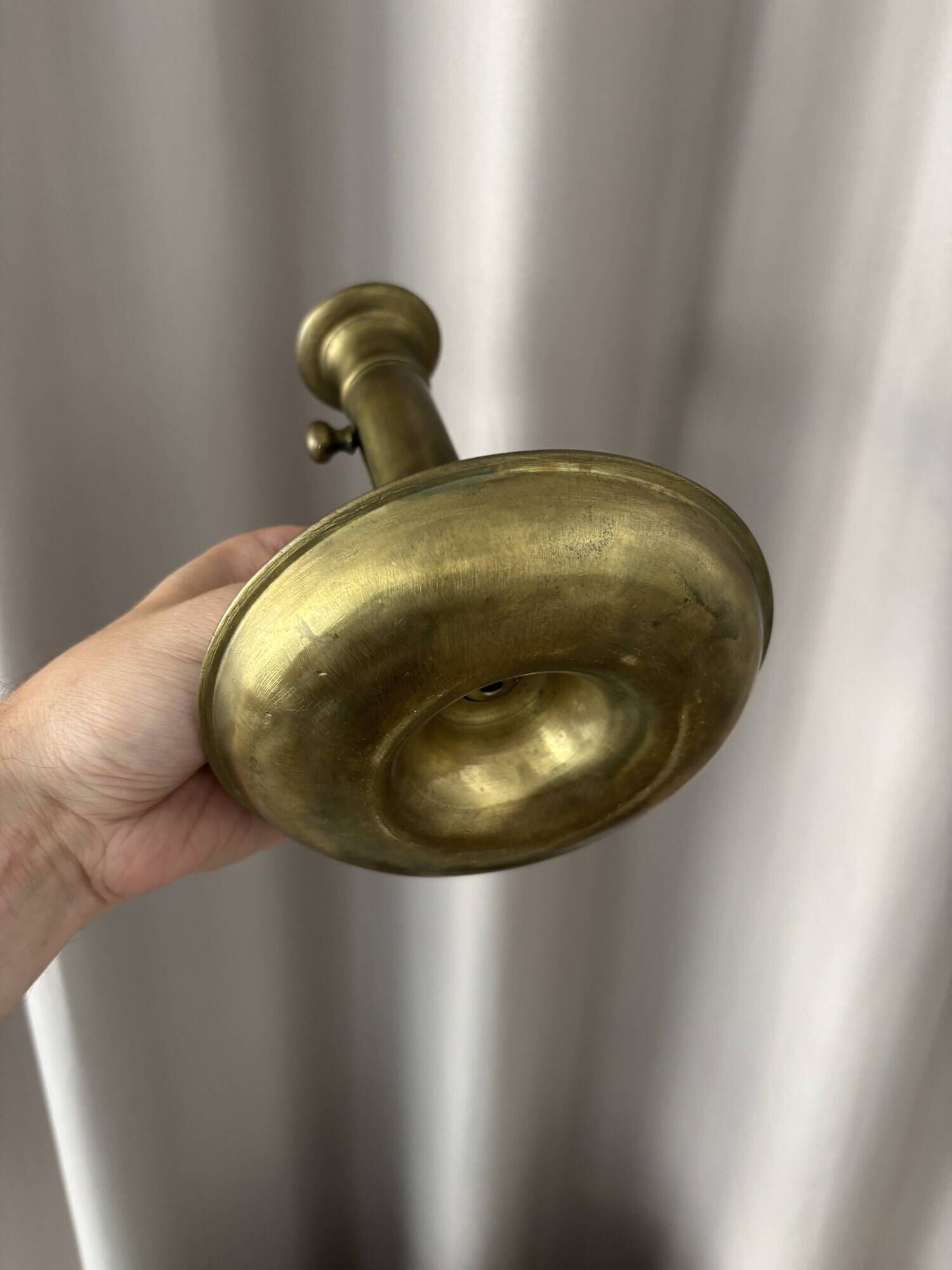 Vintage Adjustable Brass Chamber Candlestick