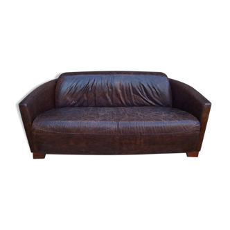 Leather club sofa