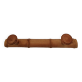Wall coat rack with 2 vintage wooden hooks