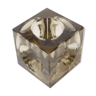 Smoked crystal clipboard cube