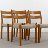 Chaises de Salle à Manger Mid-Century en Teck par EMC, Danemark, années 60, Set de 4