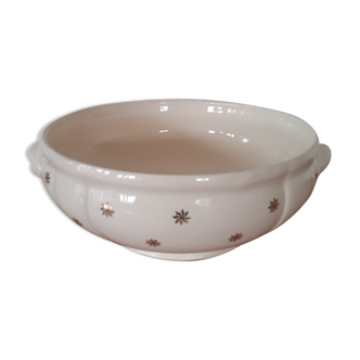 Salad bowl Sarreguemines golden stars
