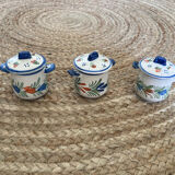 Set of 3 henriot pots